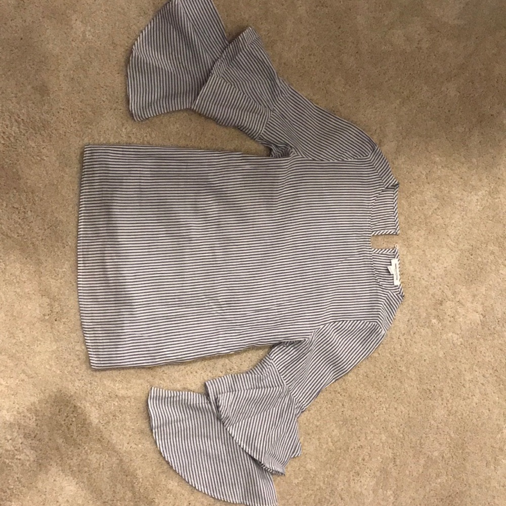 Striped long sleeve top